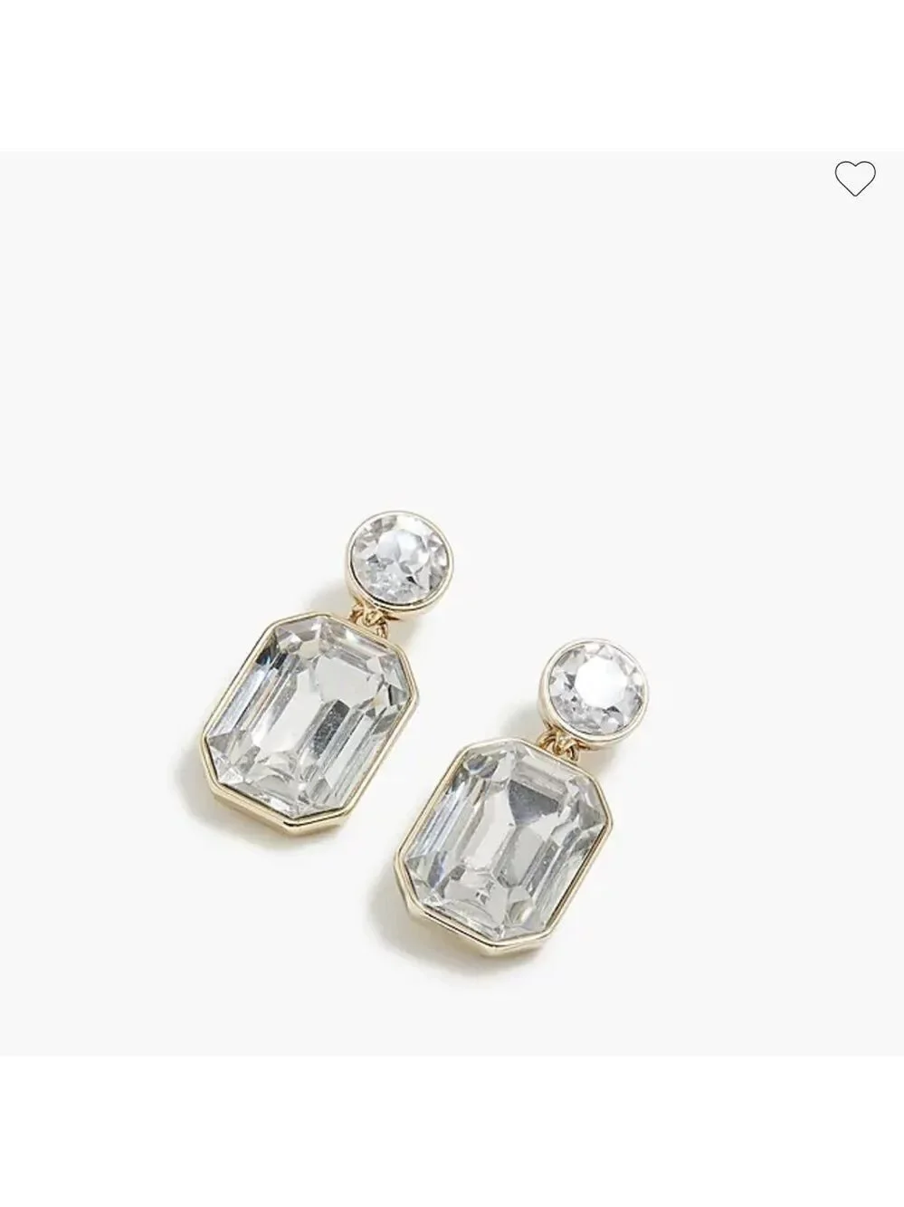 J.Crew-Crystal drop statement Earrings-New - Picture 2 of 7